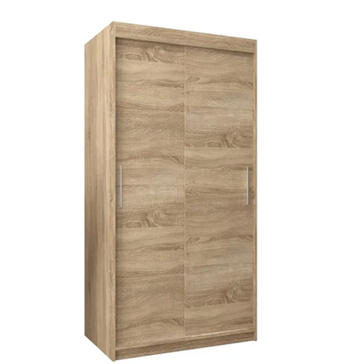 Sliding Wardrobe - TIVERTON 2 Door Wardrobe Oak Sonoma 100cm - Art Nest