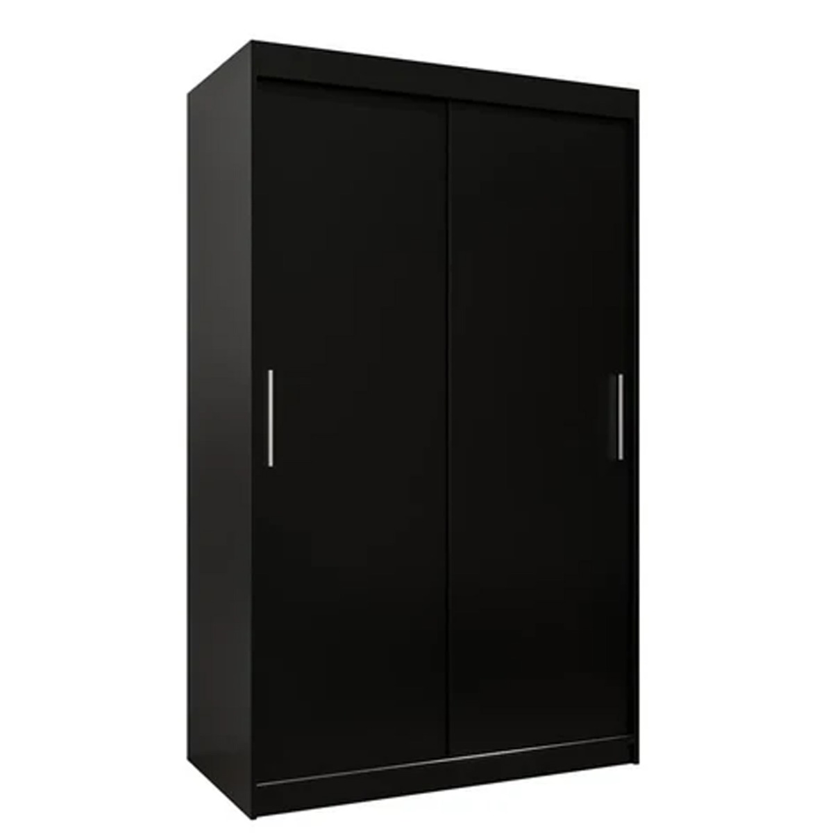 Sliding Wardrobe - TIVERTON 2 Door Wardrobe Black 120cm - Art Nest