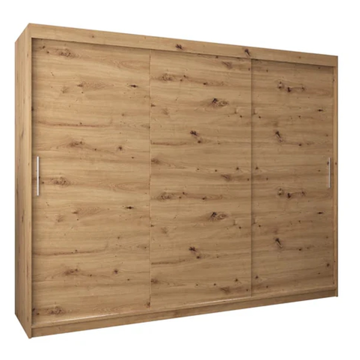 Sliding Wardrobe - TIVERTON 3 Door Wardrobe Oak Artisan 250cm - Art Nest
