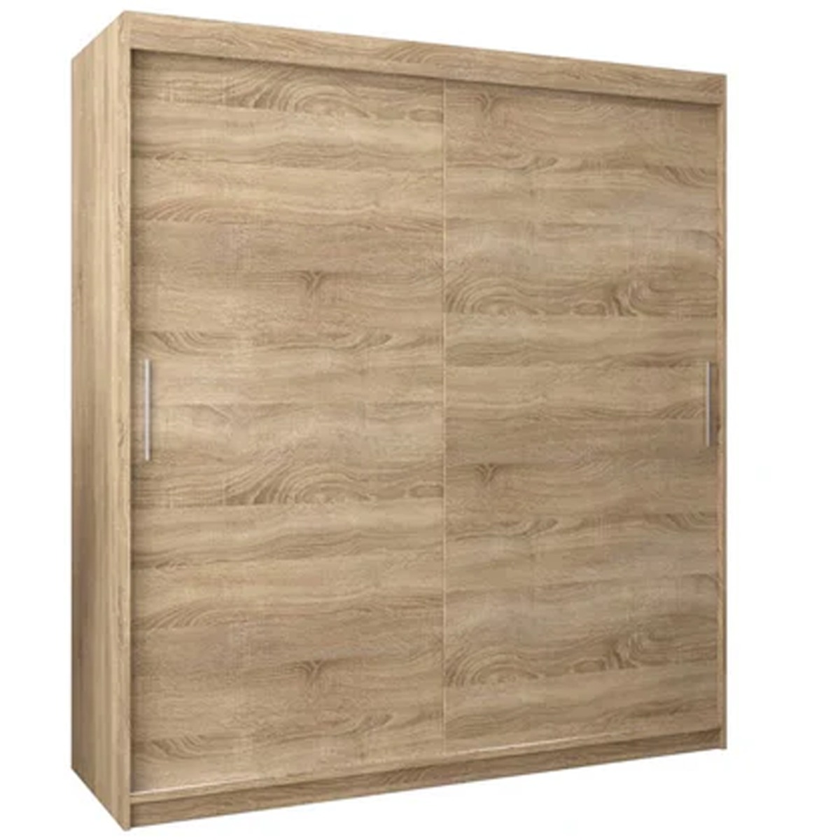 Sliding Wardrobe - TIVERTON 2 Door Wardrobe Oak Sonoma 180cm - Art Nest