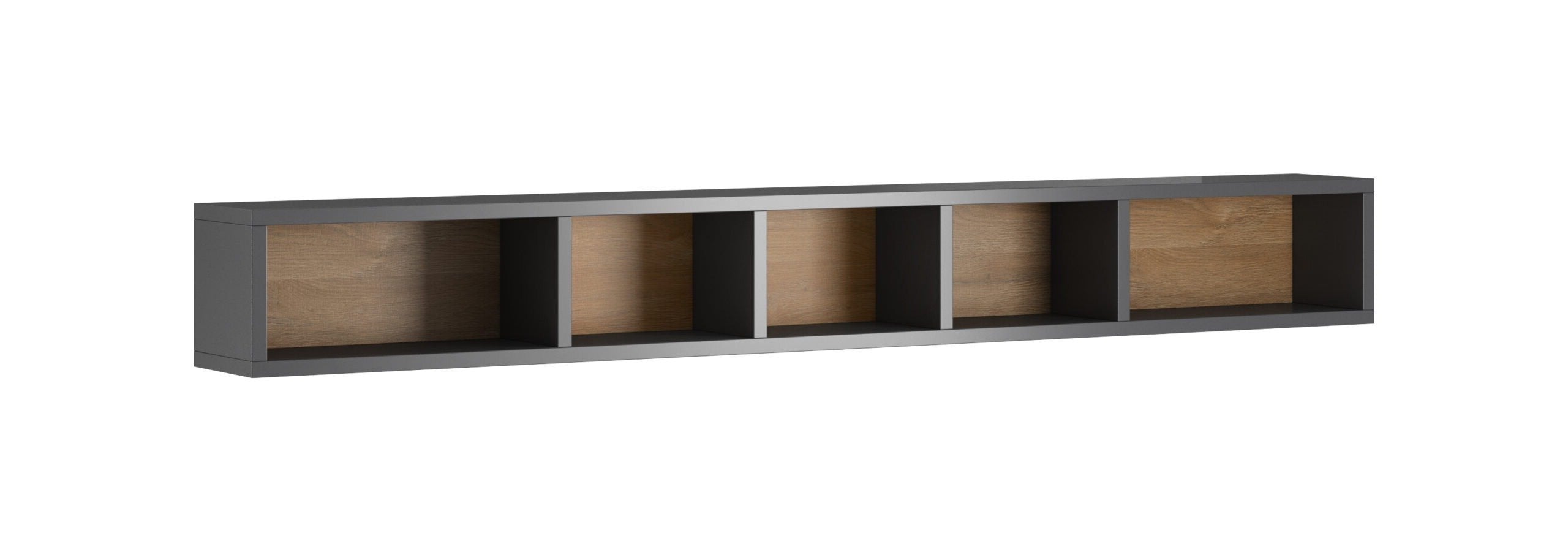 Ohio 02 Wall Shelf - Grey Matt - Art Nest