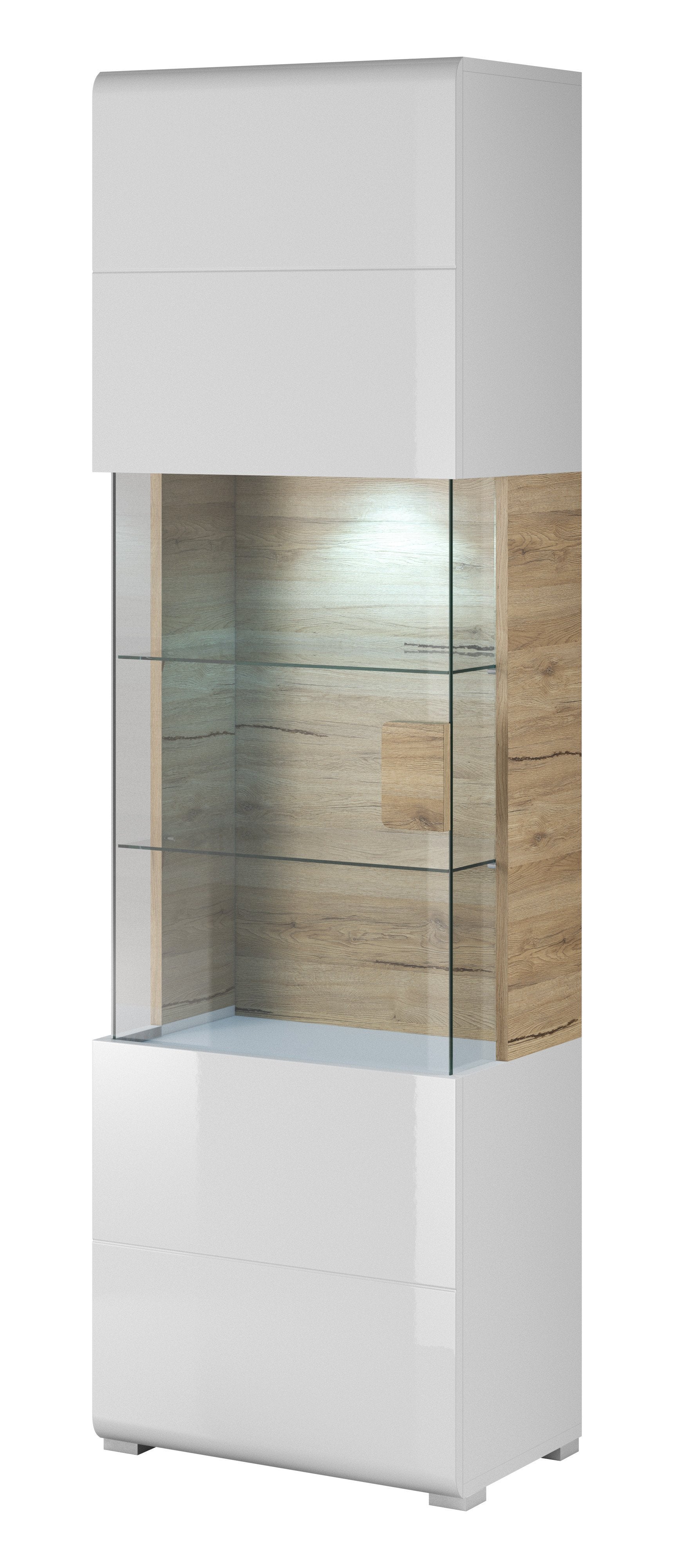 Ohio 05 Display Cabinet - White Gloss - Art Nest