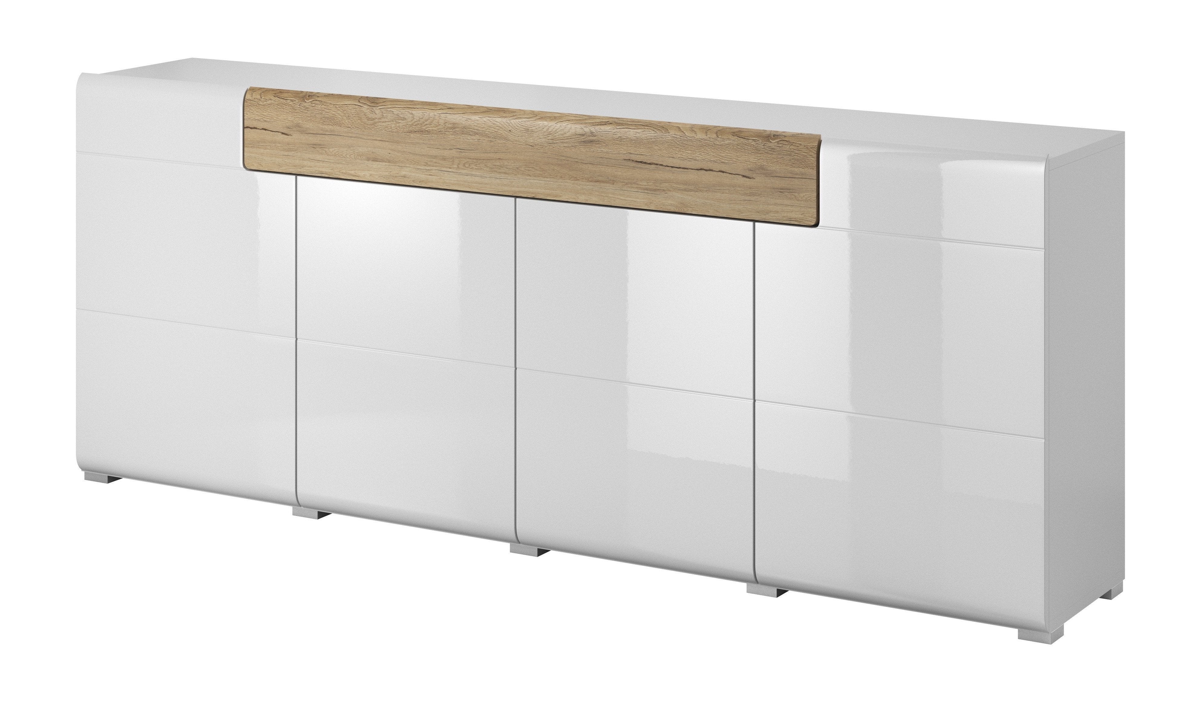 Ohio 25 Sideboard Cabinet - White Gloss - Art Nest