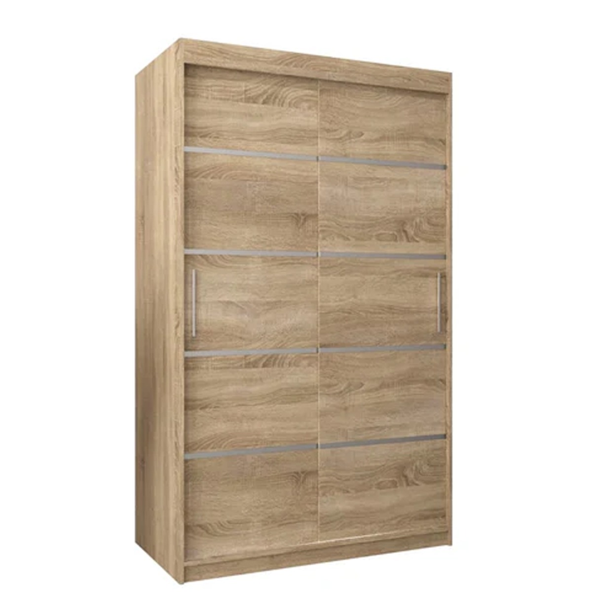 Sliding Wardrobe - VICENZA I 2 Door Wardrobe Oak Sonoma 120cm - Art Nest