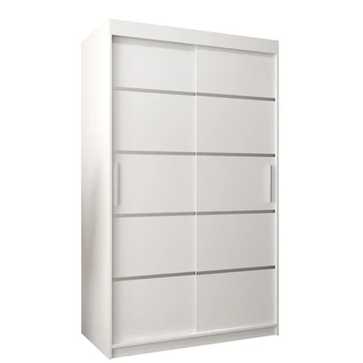 Sliding Wardrobe - VICENZA I 2 Door Wardrobe White 120cm - Art Nest