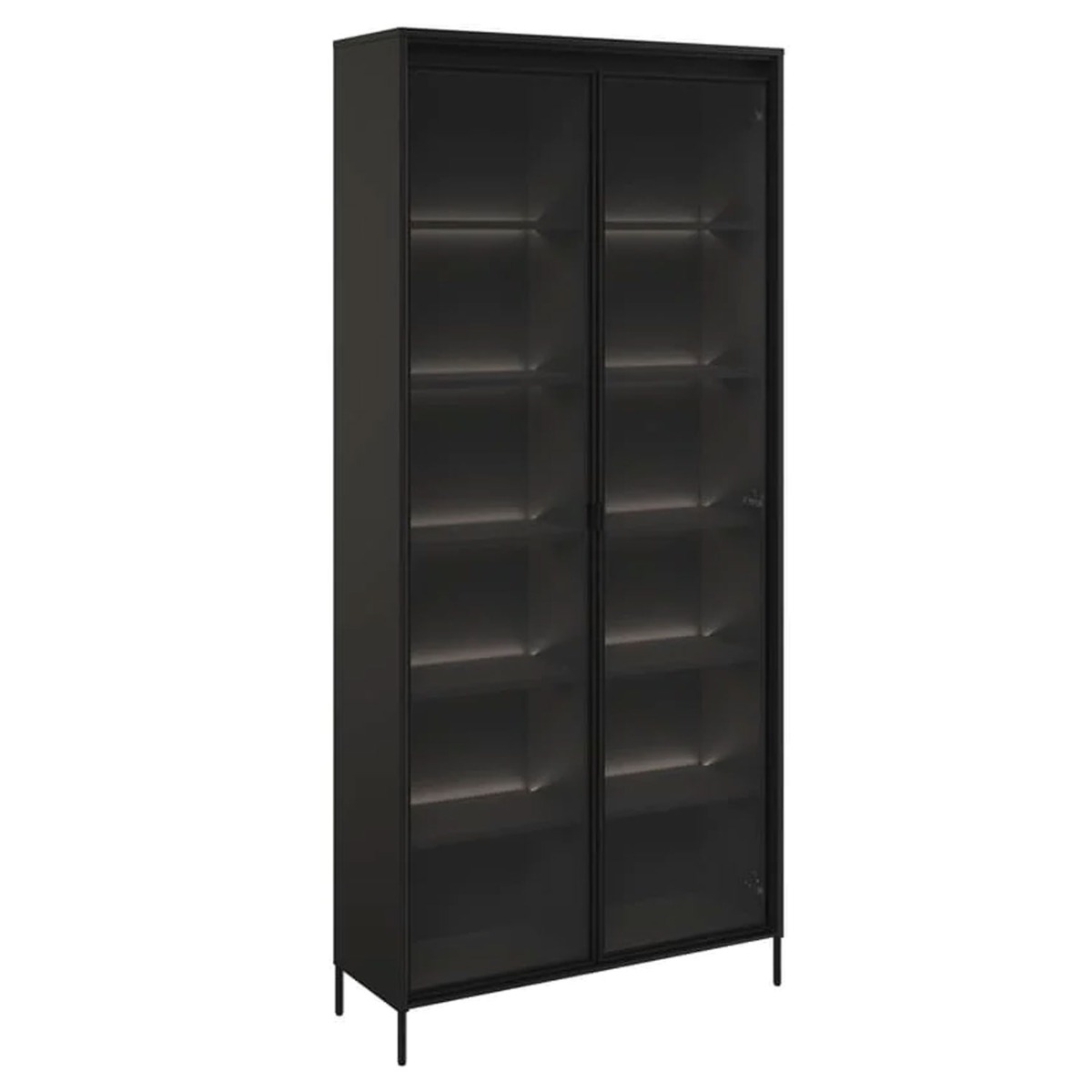 Scribble Spex Tall Display Cabinet - Black Matt - Art Nest
