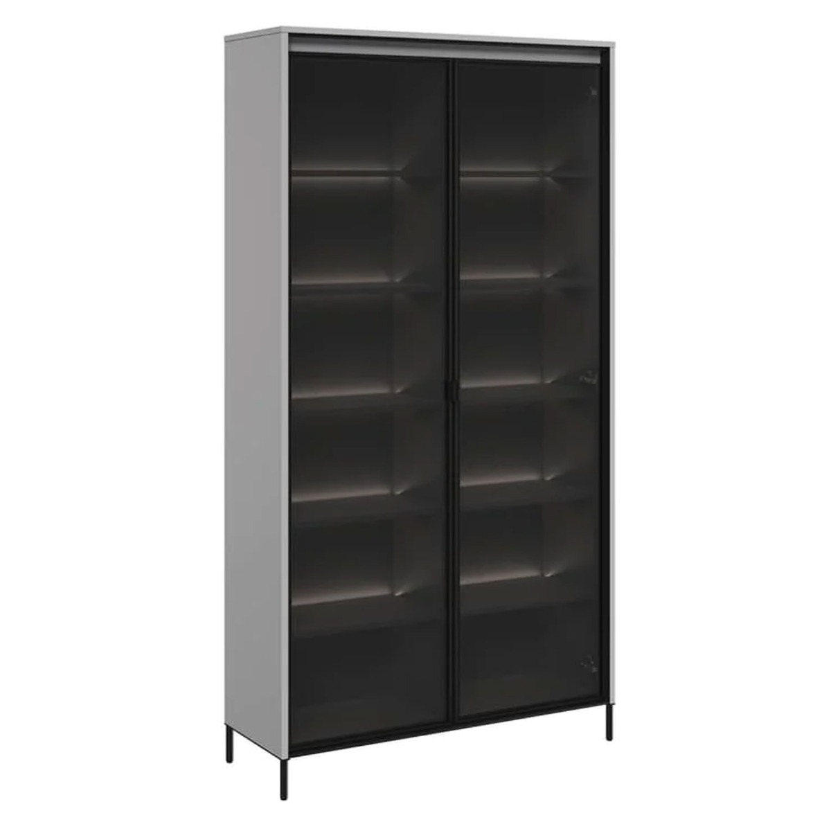 Scribble Spex Tall Display Cabinet - Grey Matt - Art Nest