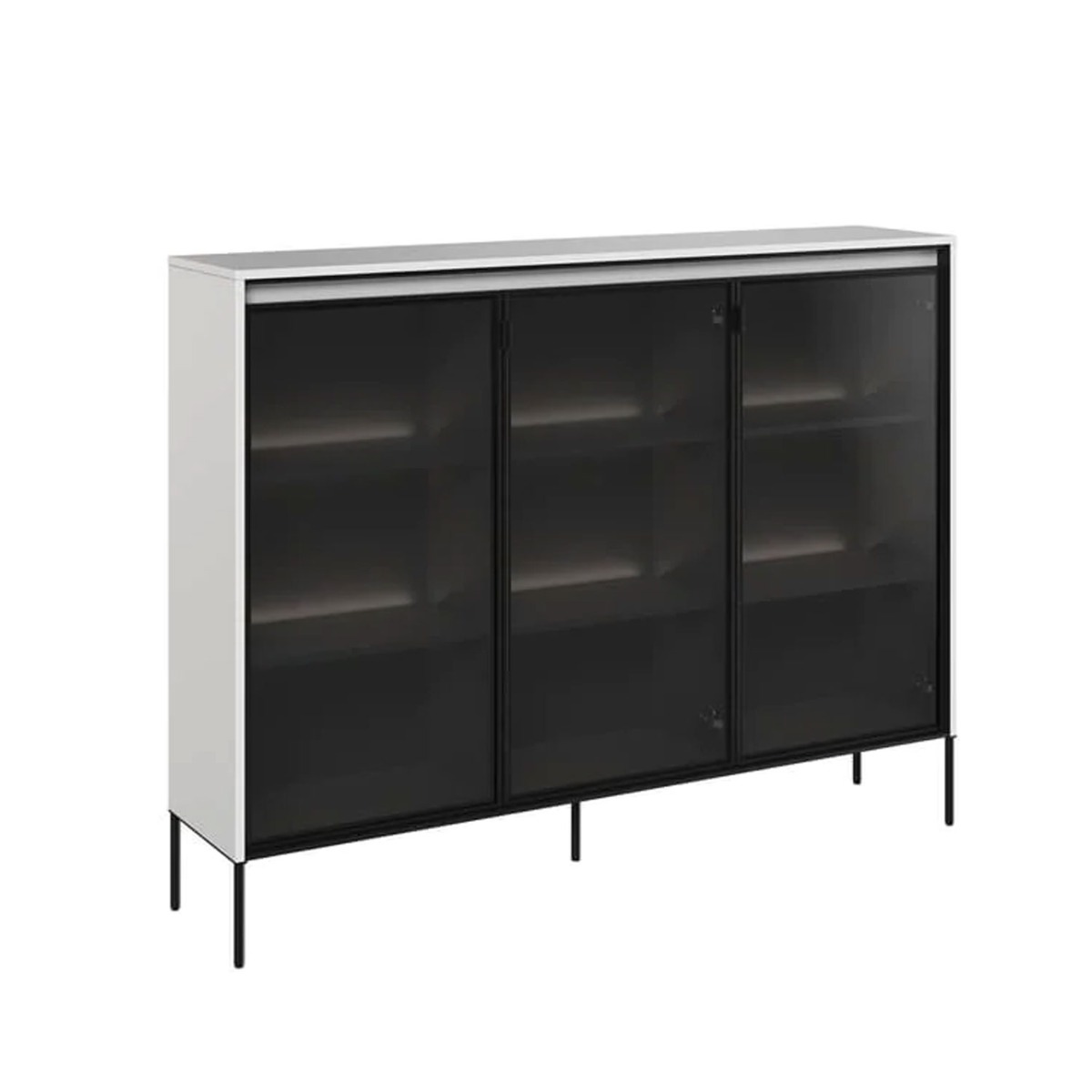 Scribble Spex Display Cabinet with 3 Doors - White Matt - Art Nest