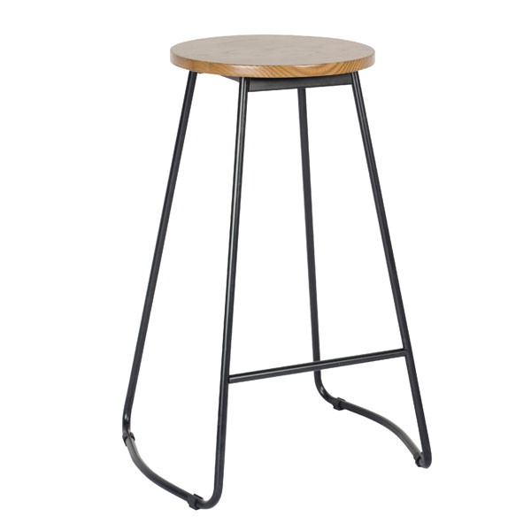 Amanecer Bar Stool - Black and Natural - Sigrid Mills
