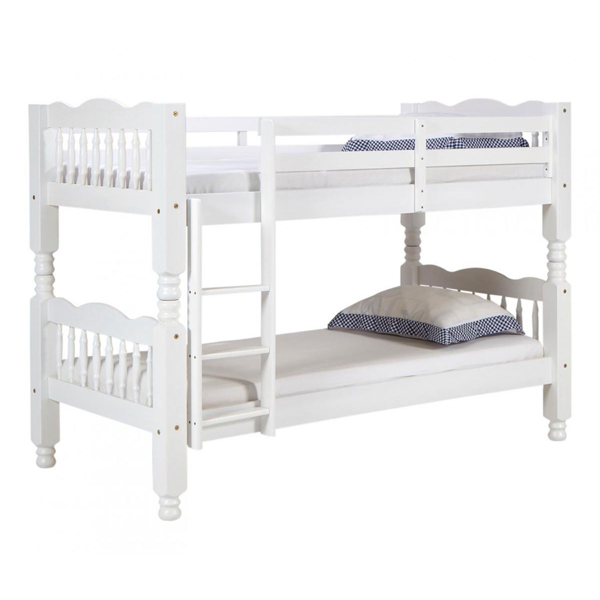 Veridian Chunky Pine Bunk Bed - White Wash - Sigrid Mills