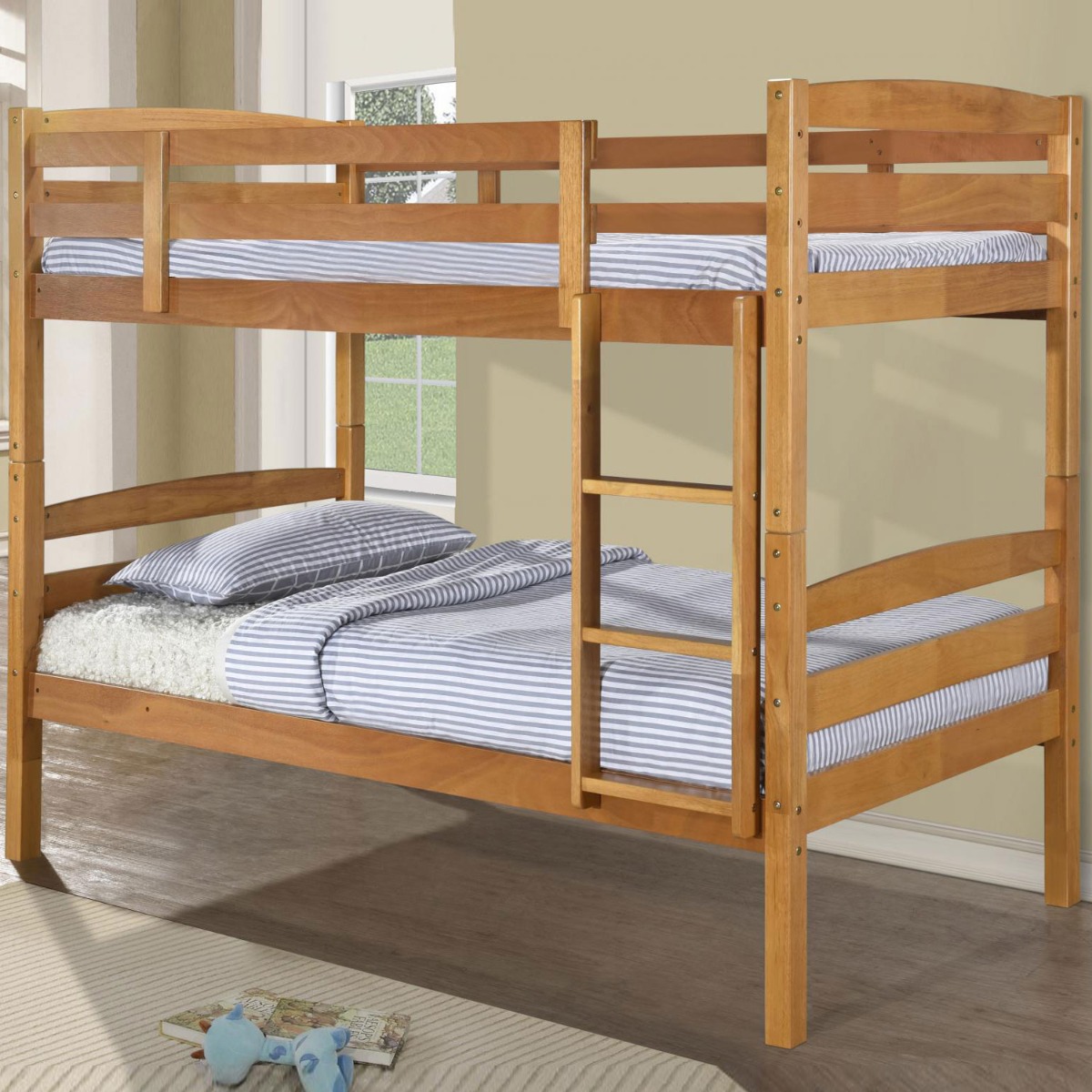 Fiorella Solid Wood Bunk Bed - Antique Pine - Sigrid Mills