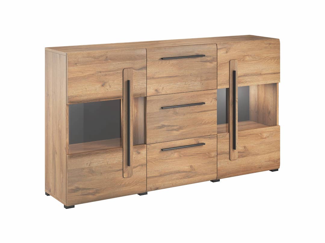 Oklahoma 28 Display Sideboard Cabinet - Oak Grandson - Art Nest