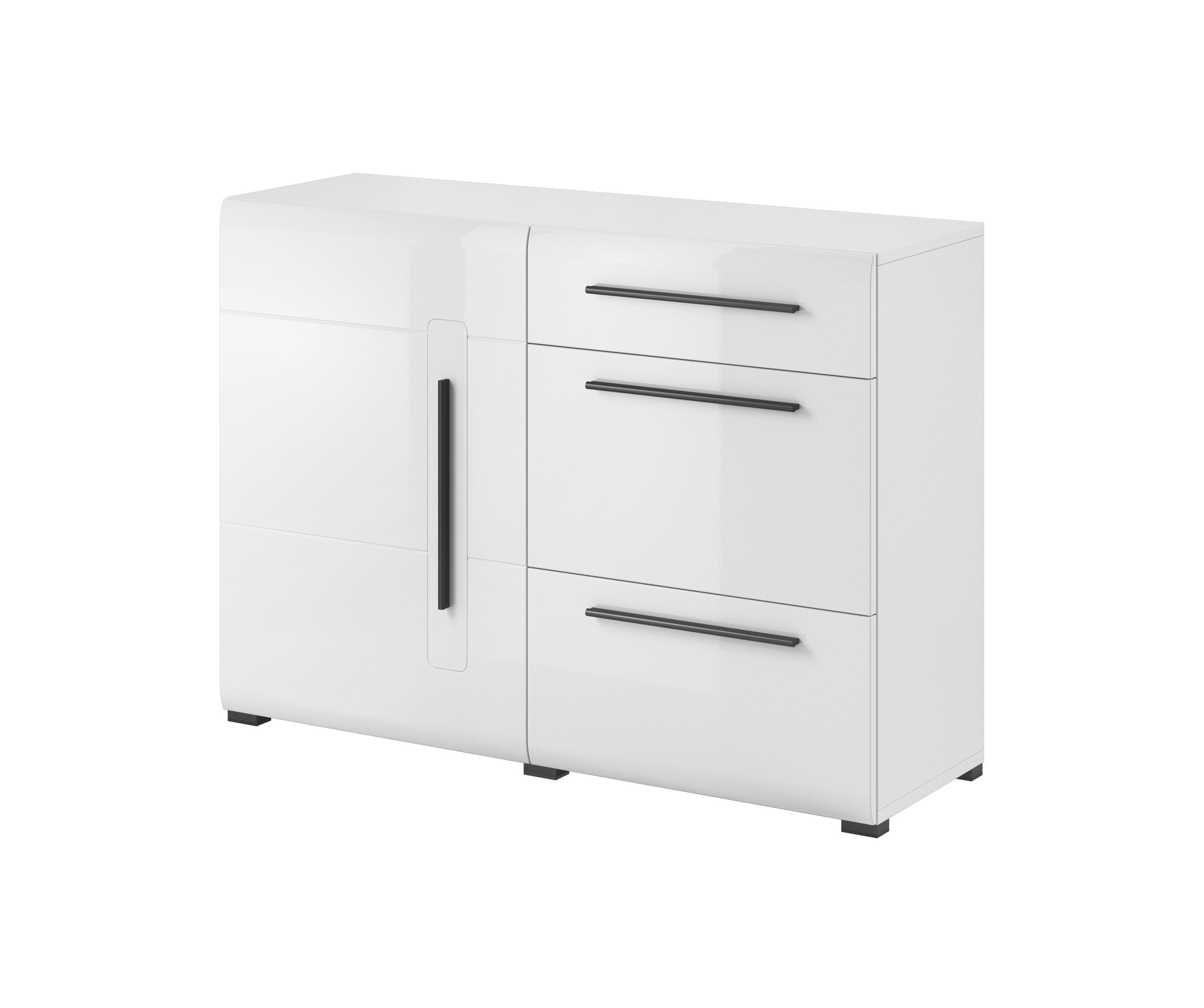 Oklahoma 45 Sideboard Cabinet - White Gloss - Art Nest
