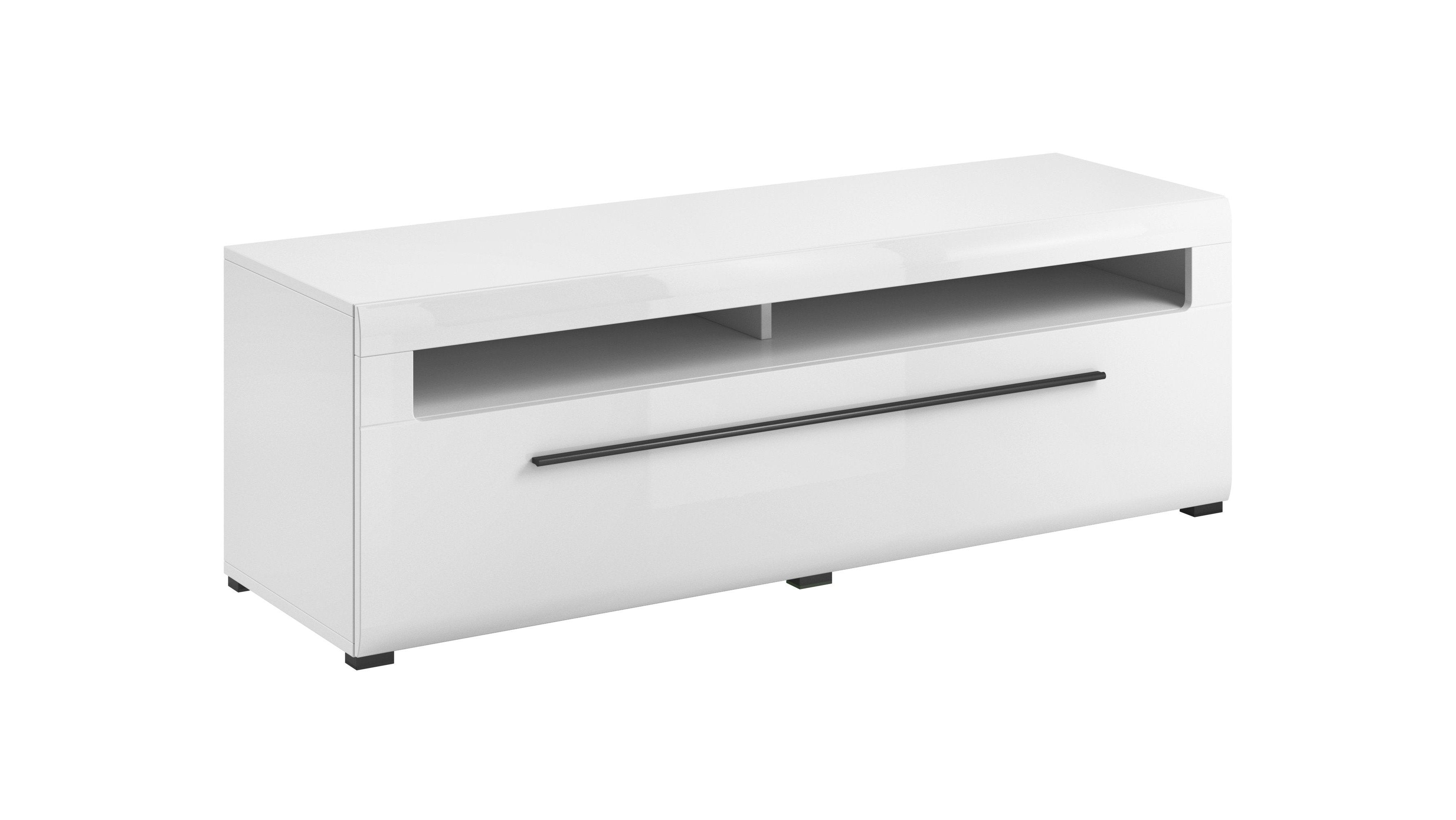 Oklahoma 40 TV Cabinet 160cm - White Gloss - Art Nest