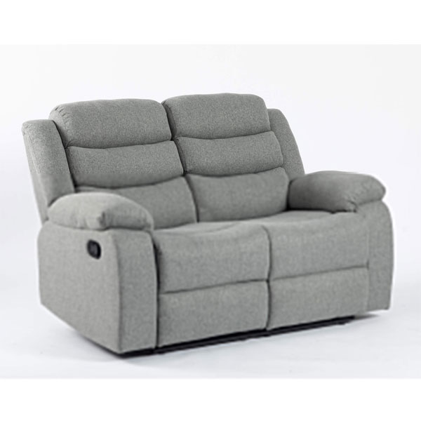 Esperanza 2 Seater Fabric Recliner - Grey - Sigrid Mills