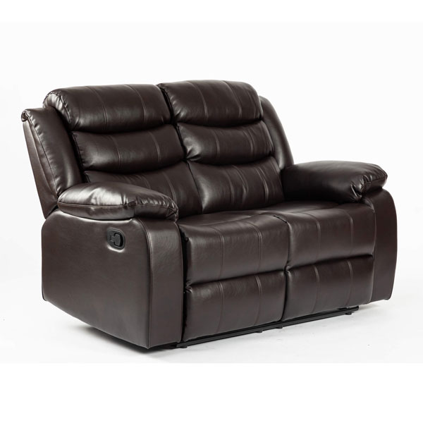 Esperanza 2 Seater Leather Aire Recliner - Brown - Sigrid Mills