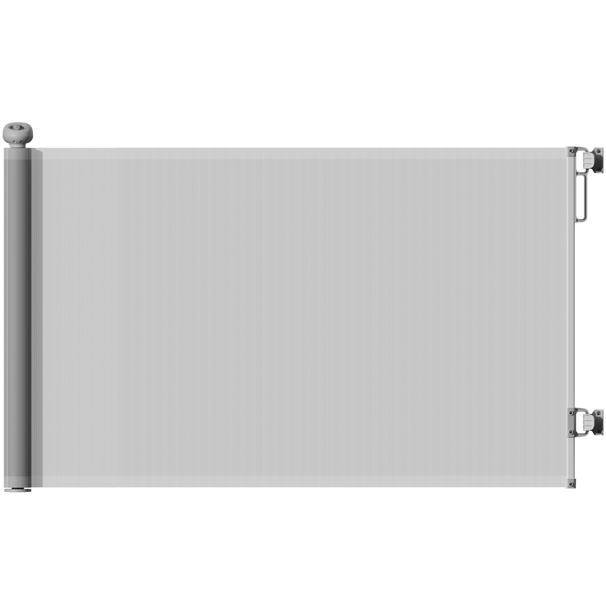 PAWSTER Retractable Stair Gate Extends Up to 140 cm Wide Grey - Life Essentials