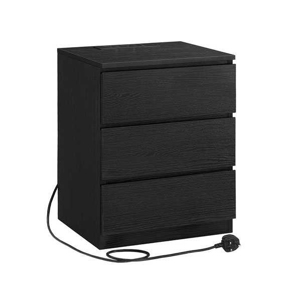 Night Volt Bedside Organizer - Black - Indigo Home