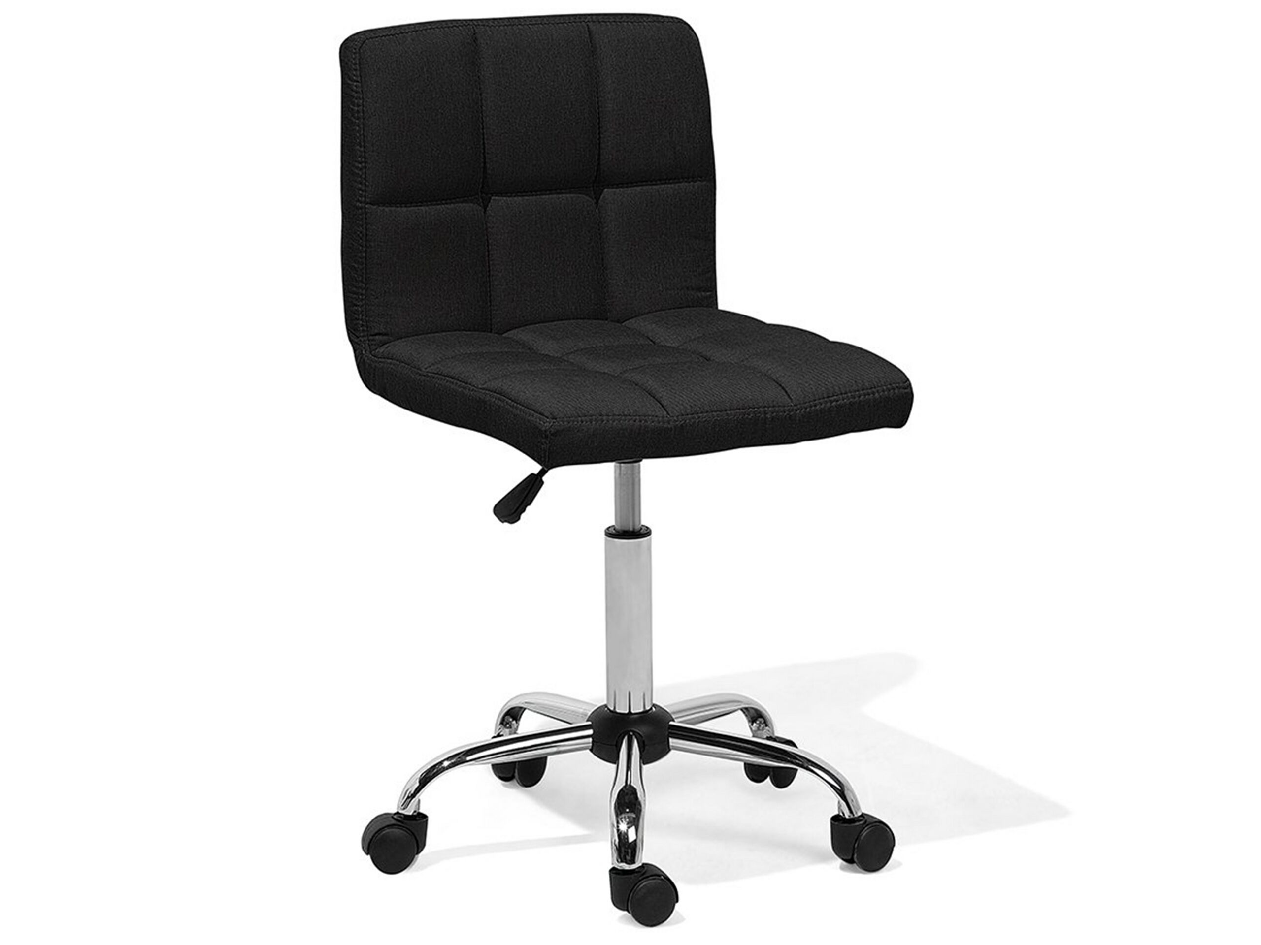 Desk Chair Black Swivel Adjustable Height Metal Leg - Gemini Interiors