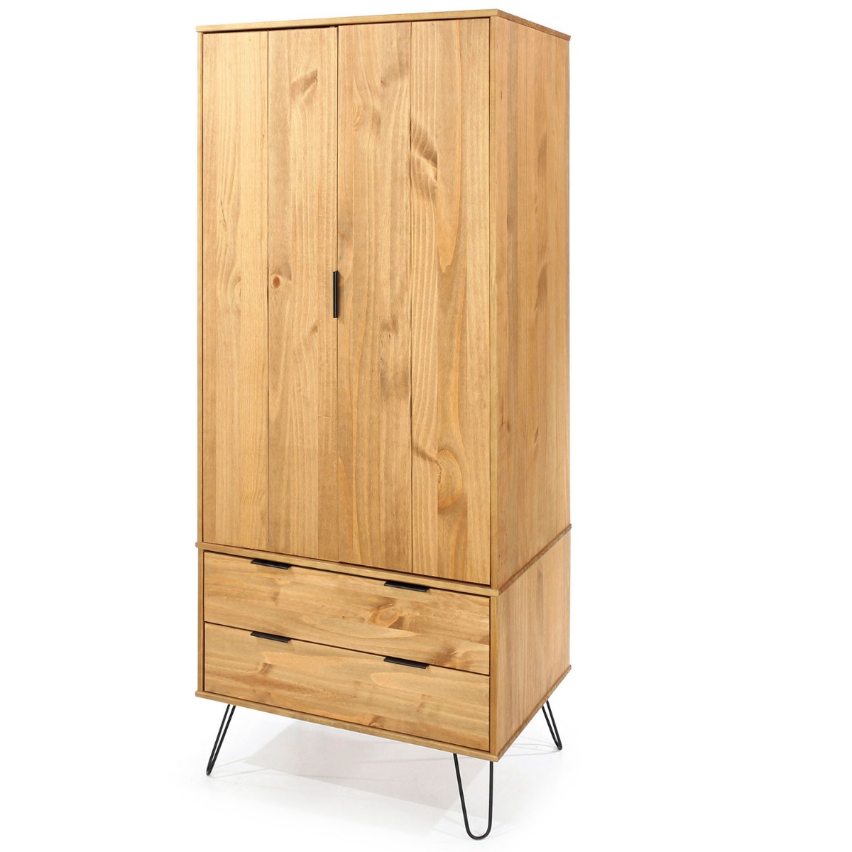 Wardrobe - ARTA 2 Door Wardrobe Brown 76.6cm - Colton & Sawyer