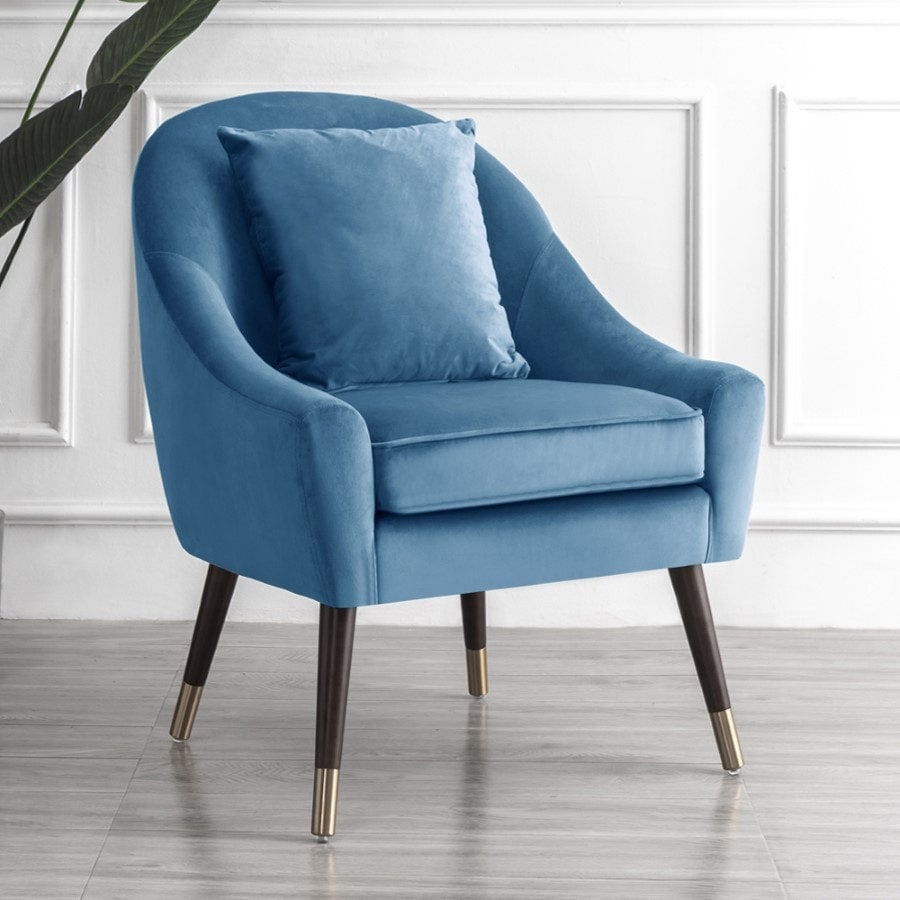 VALORA Velvet Dining Chair - Light Blue - Artemis Home