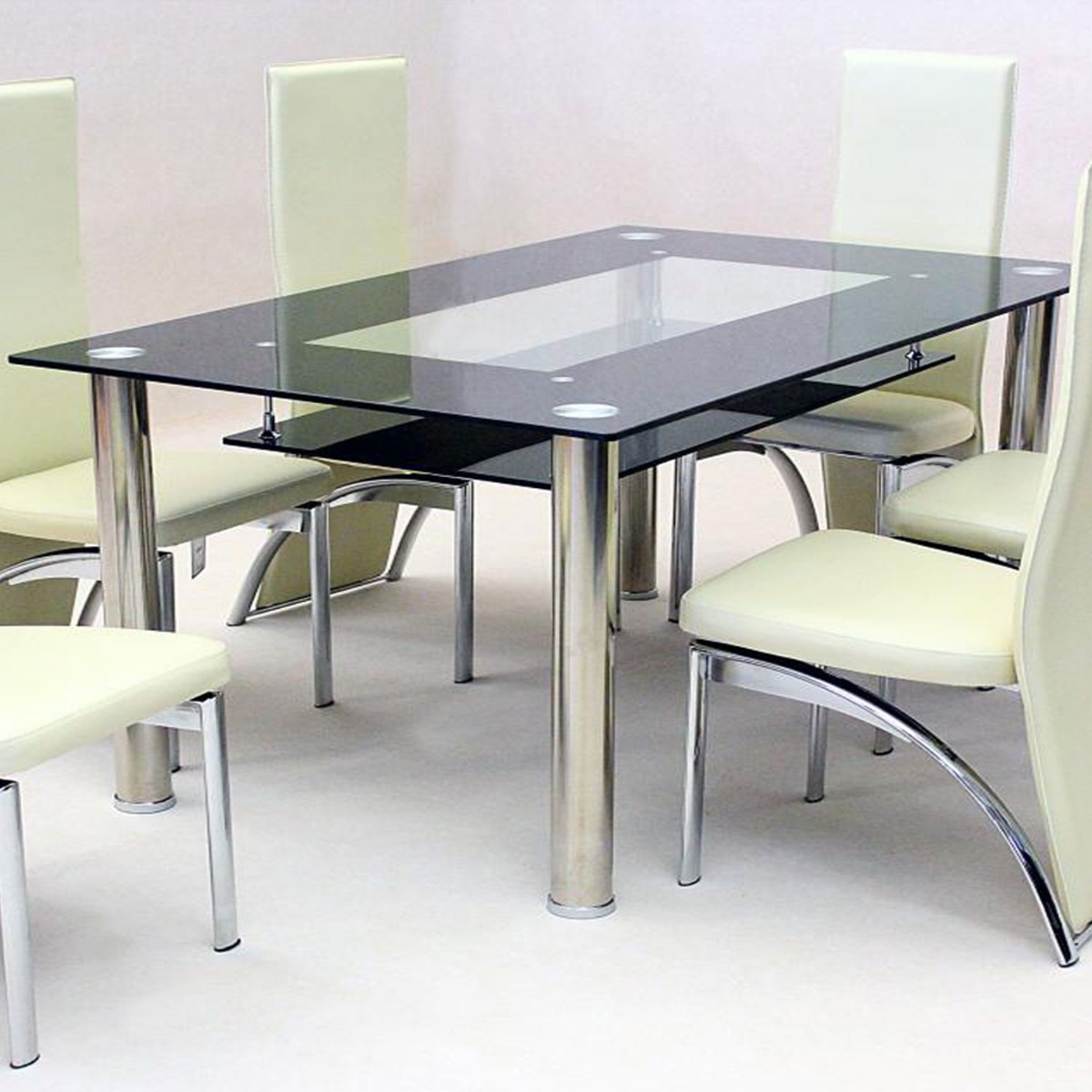 Bramwell Glass Large Dining Table - Sigrid Mills