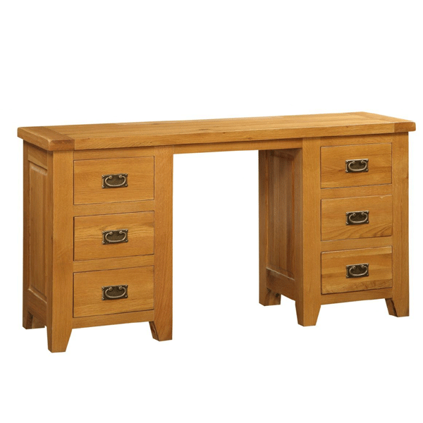 Dressing Table - EDEN 6 Drawer Dresser Light Oak 140cm - Sigrid Mills