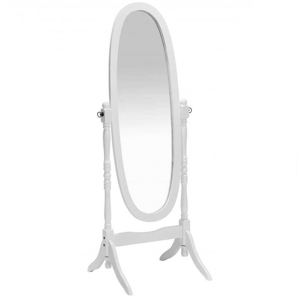 Rowan Crosby Cheval Antique Mirror - White - Sigrid Mills