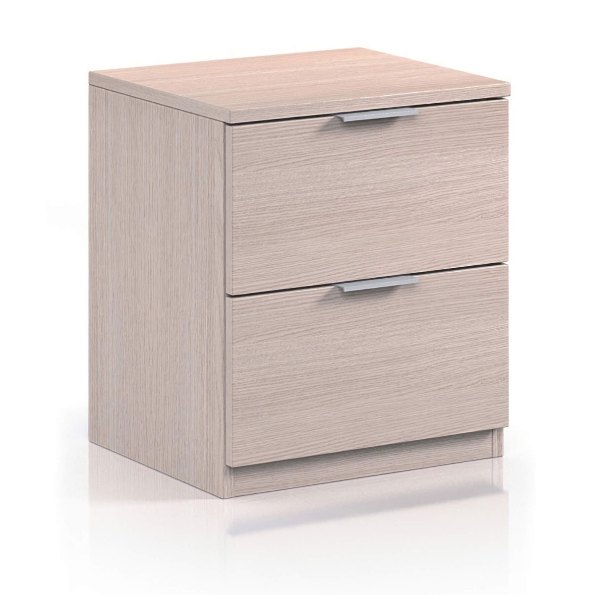Bedside Table - XANDER 2 Drawer Nightstand Oak 38cm - Sigrid Mills