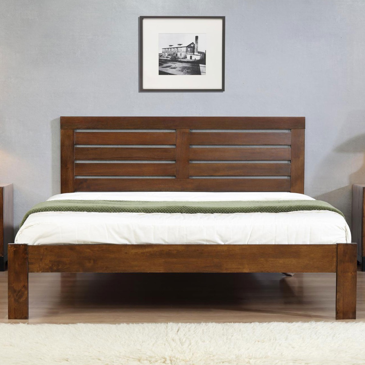 Marcella 4ft Small Double Bed - Rustic Oak - Sigrid Mills