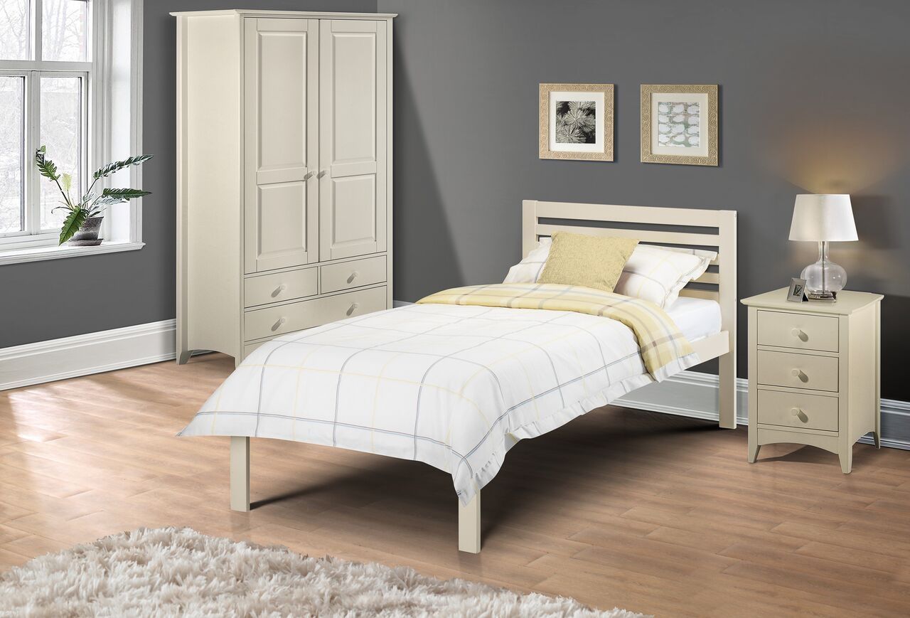 Slocum Stone White Single Bed Frame - JB Collections