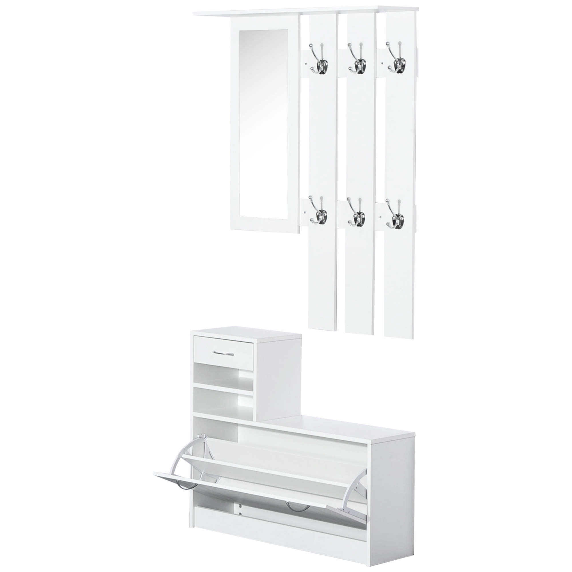 Entryway Furniture Set-White - Life Essentials