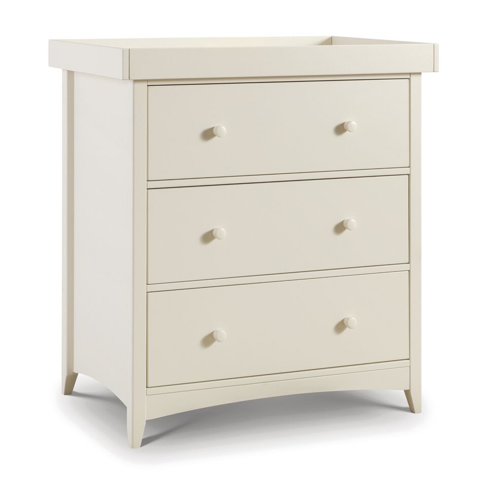 CAMDEN Cream Chest of Drawers - Large-sized, 3 Drawers - JB Collections