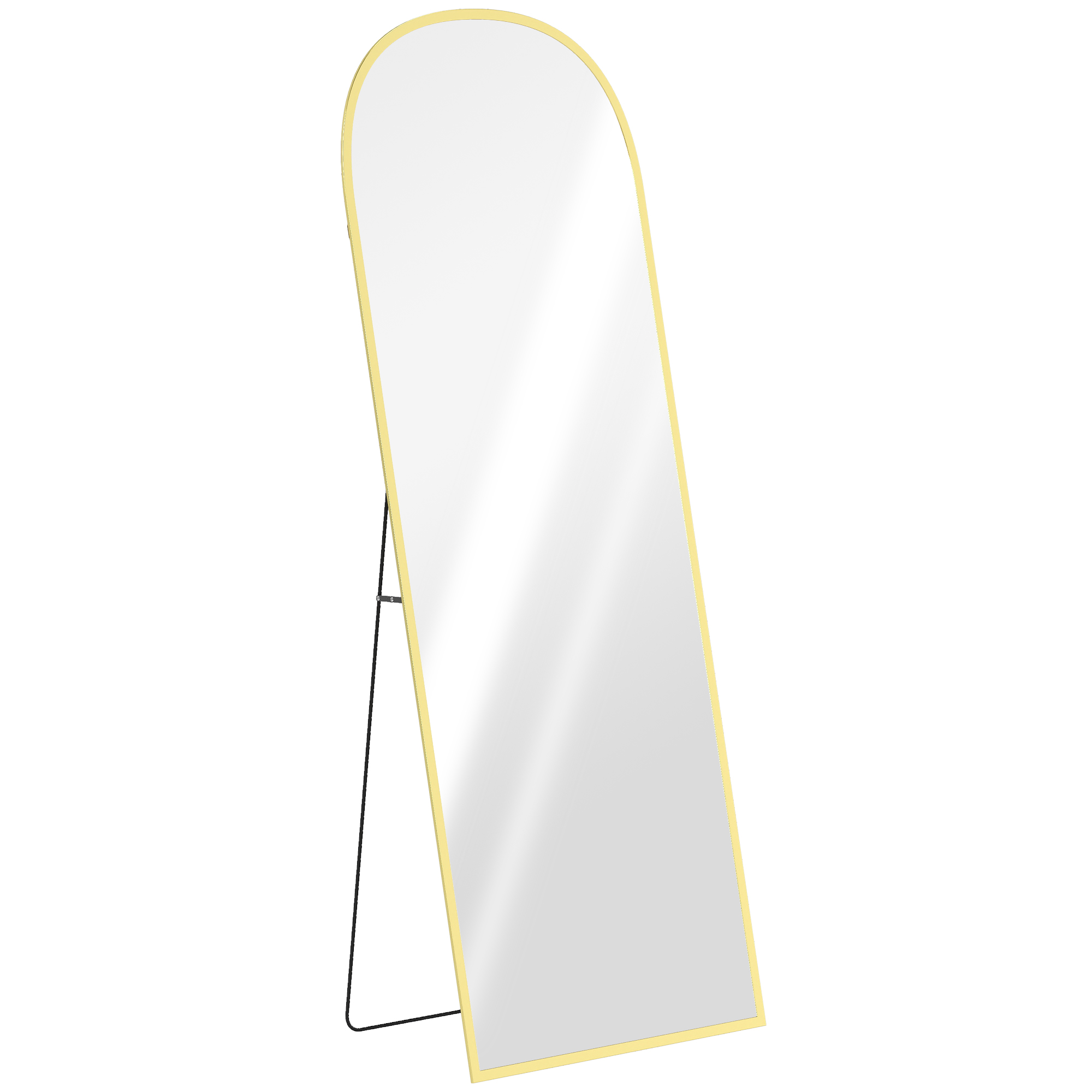 HERON 165cm Aluminium Frame Standing Mirror Gold - Life Essentials