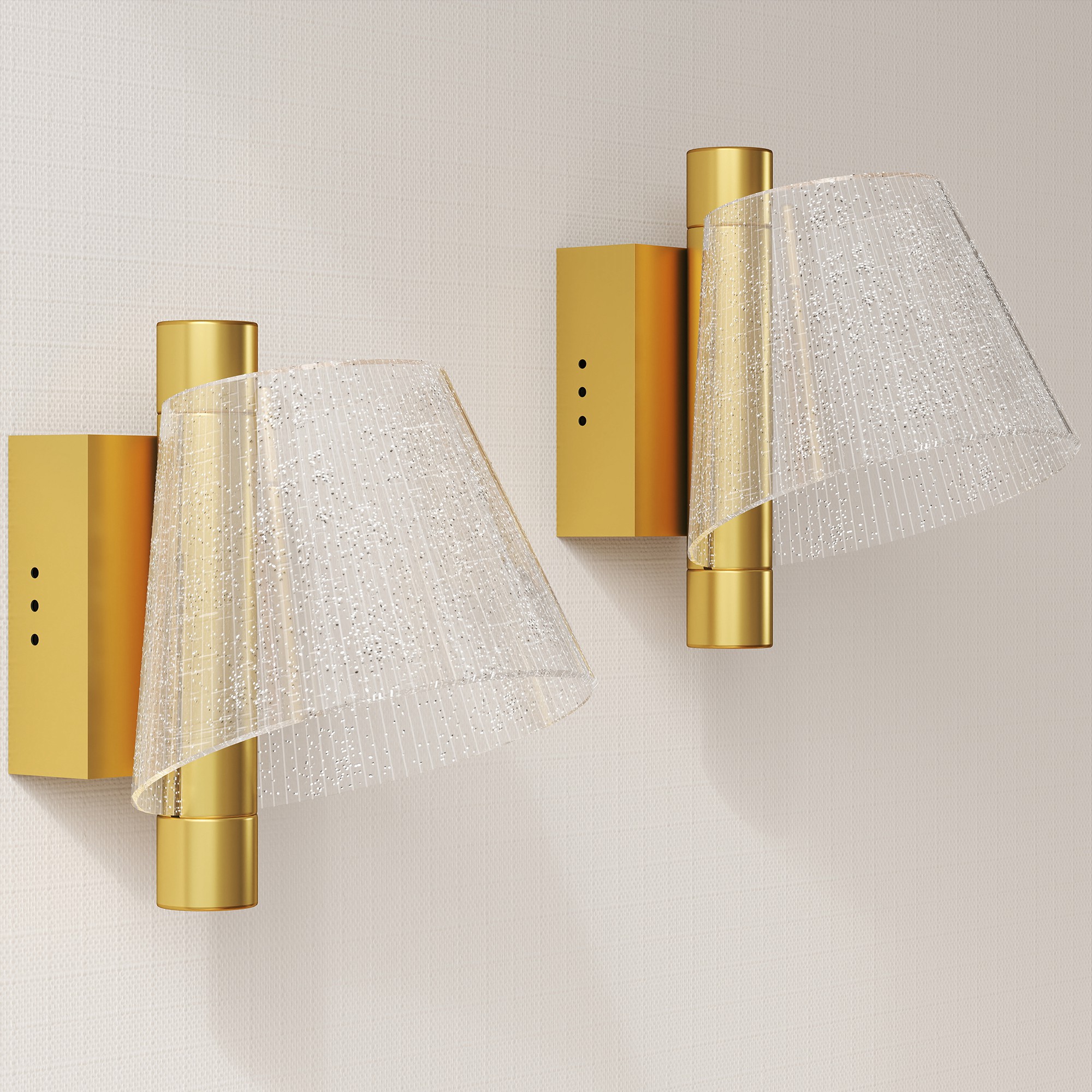 HERON Led Wall Lamp 2 Pack Modern Indoor Starry Wall Light Gold Tone - Life Essentials
