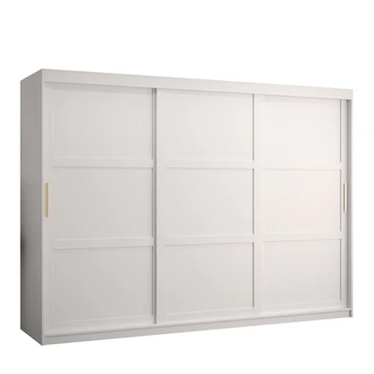 Sliding Wardrobe - CLIFFORD I 3 Door Wardrobe White 250cm - Art Nest