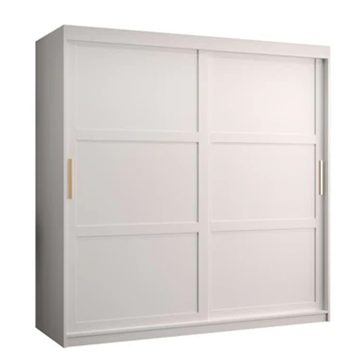 Sliding Wardrobe - CLIFFORD I 2 Door Wardrobe White 180cm - Art Nest