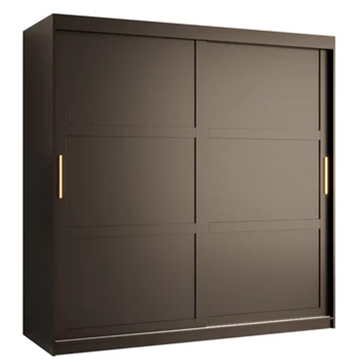 Sliding Wardrobe - CLIFFORD I 2 Door Wardrobe Black 180cm - Art Nest