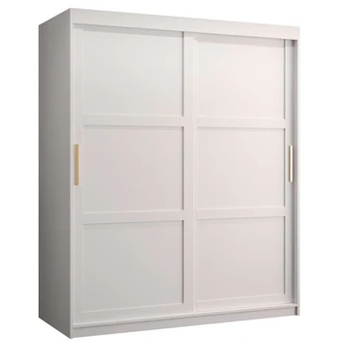 Sliding Wardrobe - CLIFFORD I 2 Door Wardrobe White 150cm - Art Nest