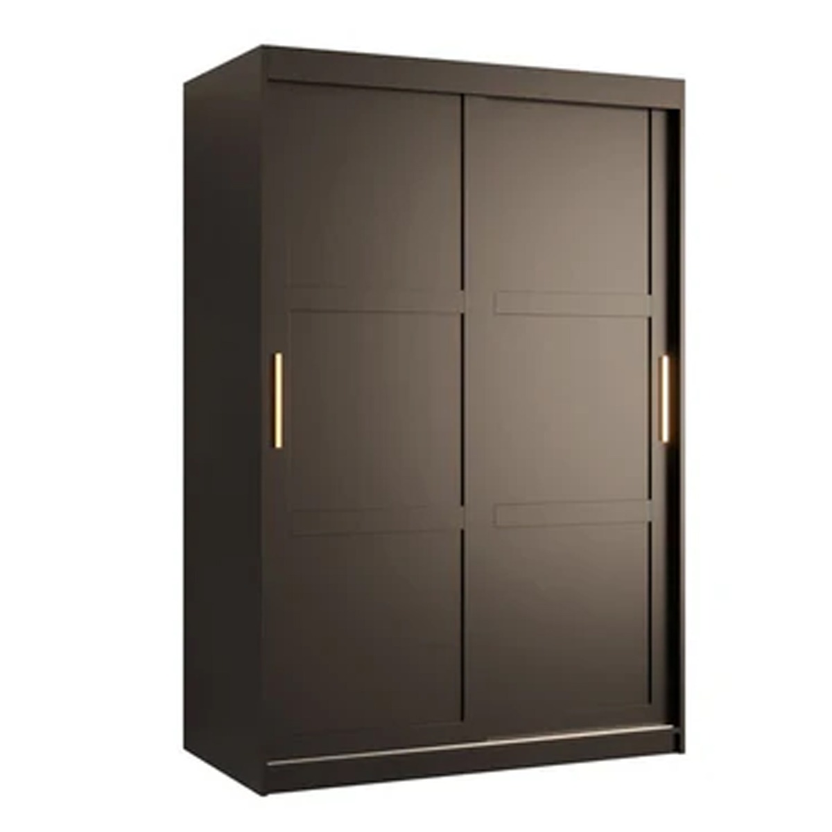Sliding Wardrobe - CLIFFORD I 2 Door Wardrobe Black 120cm - Art Nest