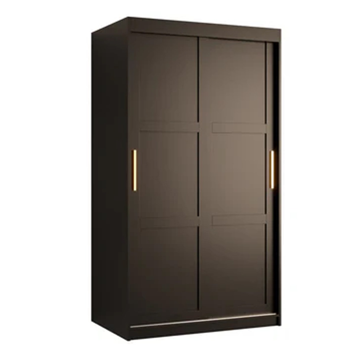 Sliding Wardrobe - CLIFFORD I 2 Door Wardrobe Black 100cm - Art Nest