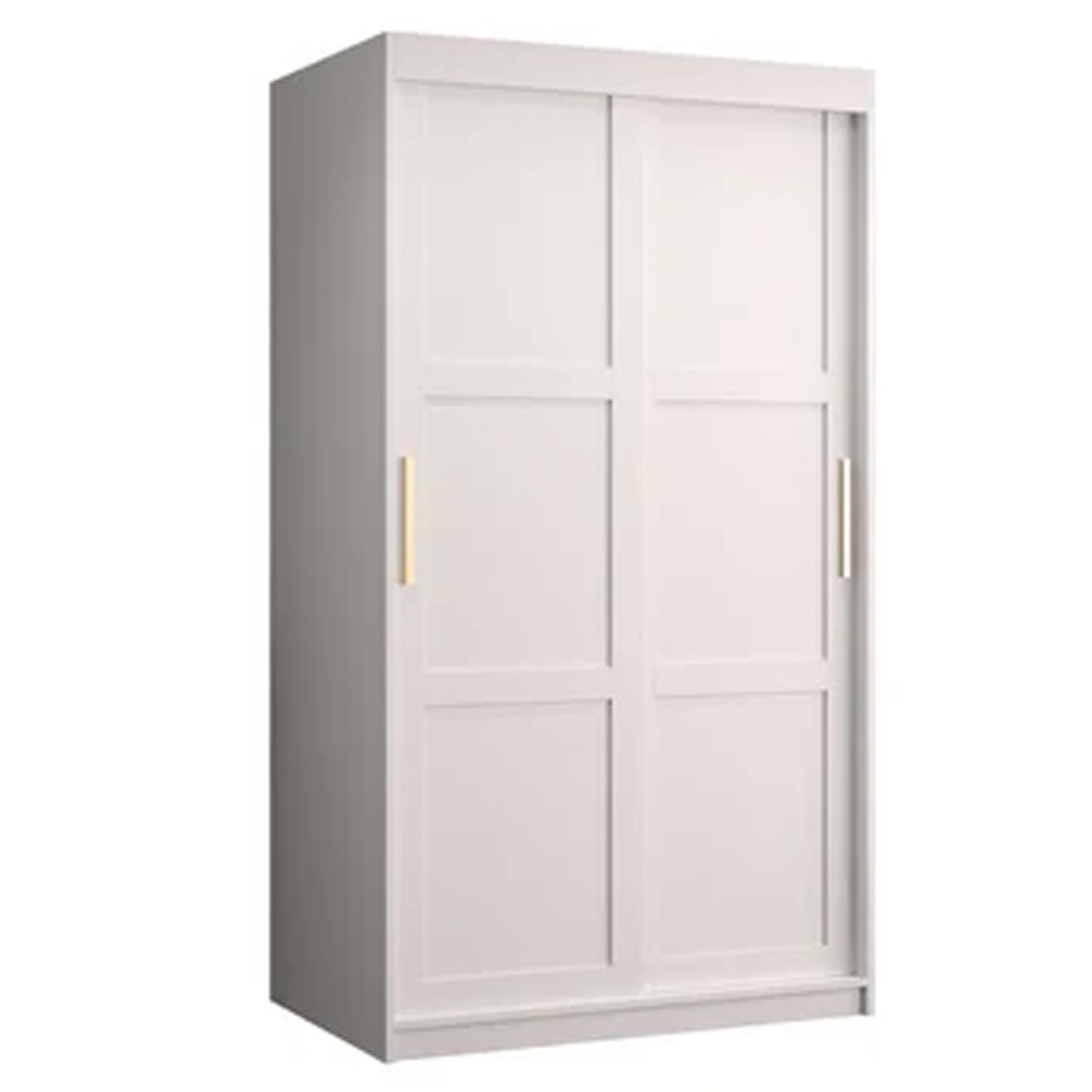Sliding Wardrobe - CLIFFORD I 2 Door Wardrobe White 100cm - Art Nest