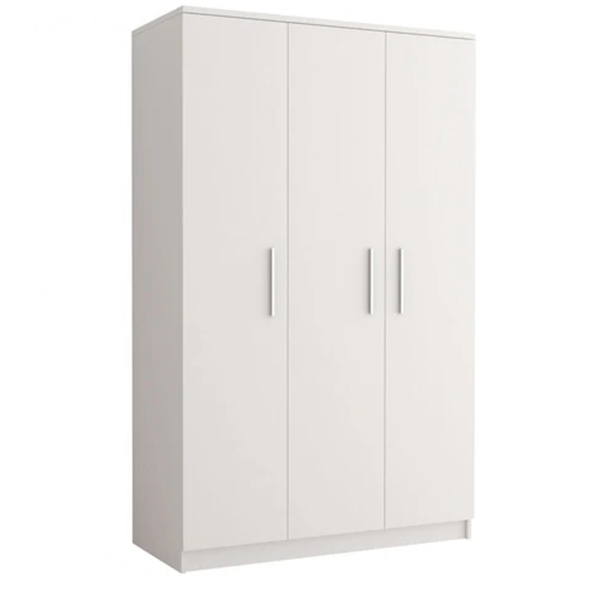 Wardrobe - ORMISTON 3 Door Wardrobe White Matt 120cm - Art Nest