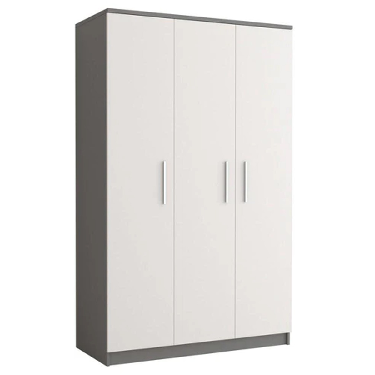 Wardrobe - ORMISTON 3 Door Wardrobe Grey Matt 120cm - Art Nest