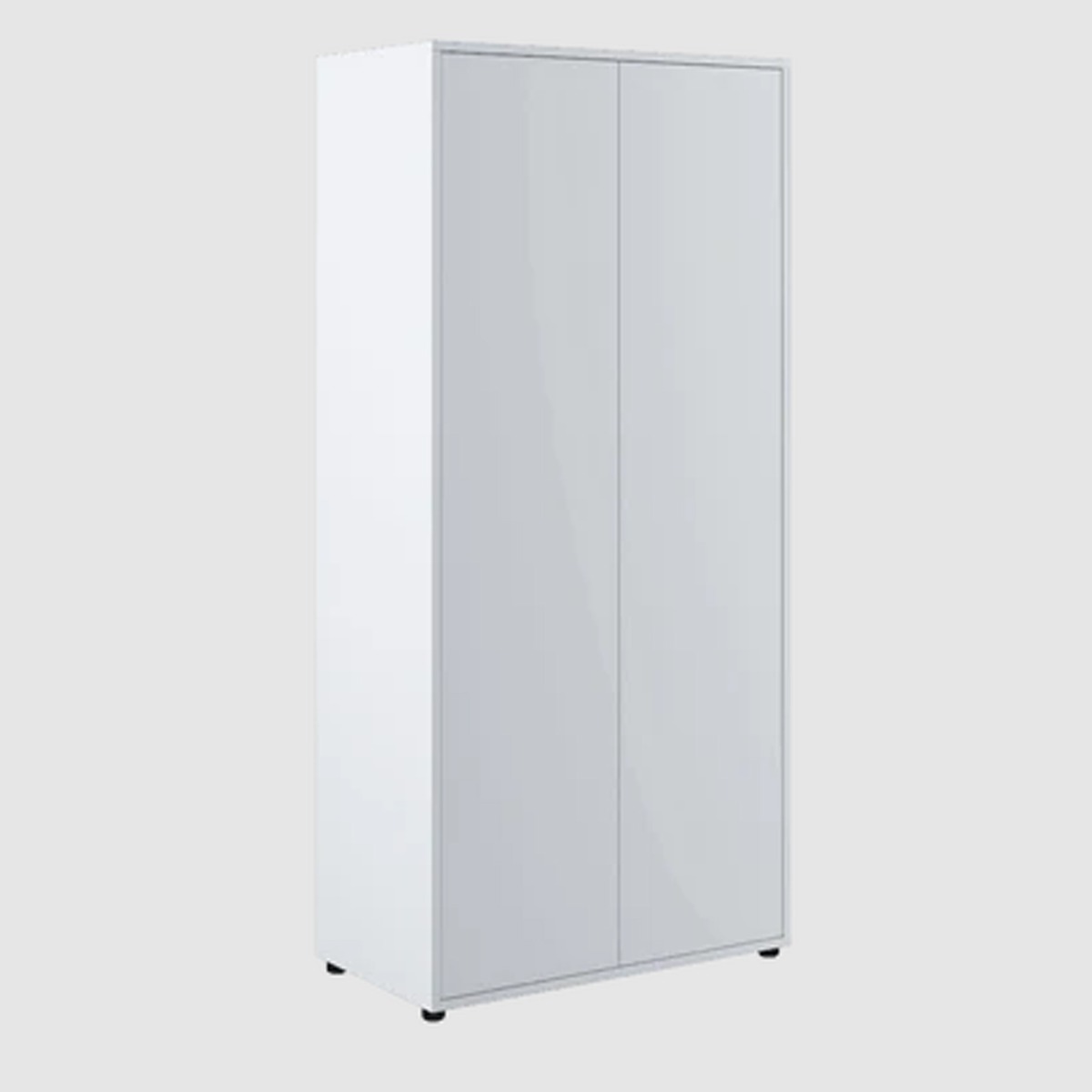 Wardrobe - DONNELL 2 Door Wardrobe White Matt 101cm - Art Nest