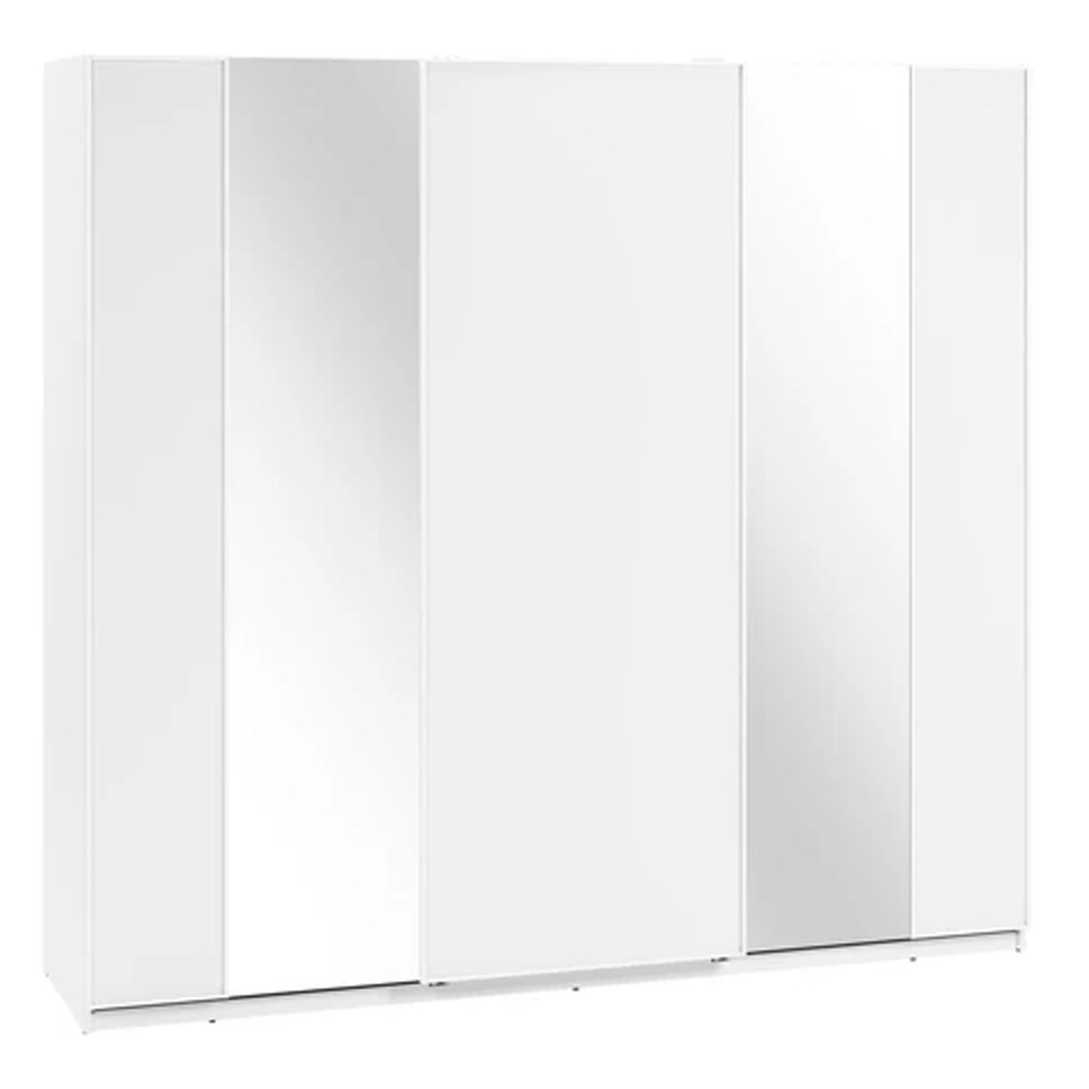 Sliding Wardrobe - SULLIVAN 3 Door Mirrored Wardrobe White 250cm - Art Nest