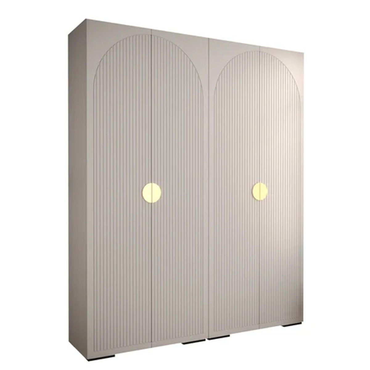 Wardrobe - WINCH I 4 Door Wardrobe White 200cm - Art Nest