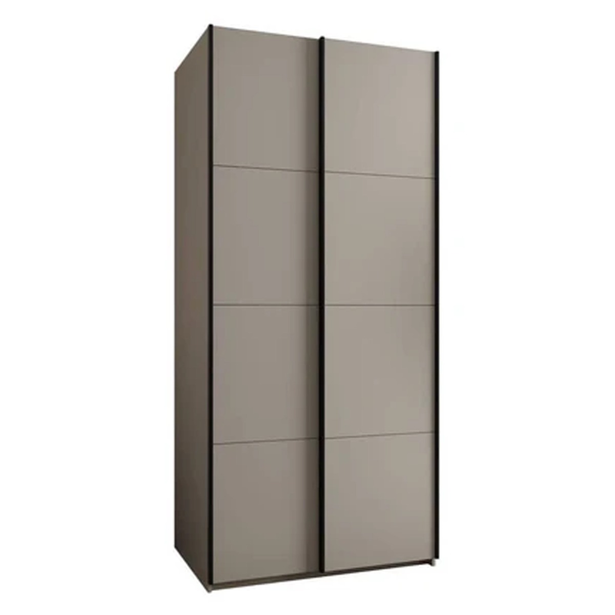 Sliding Wardrobe - BRADLEY 2 Door Wardrobe Beige 100cm - Art Nest