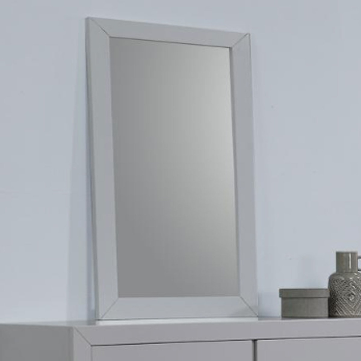 Sinestro Dressing Table Mirror - Grey Frame - Sigrid Mills