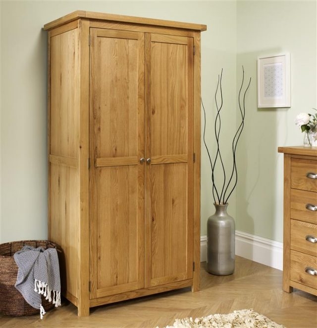 Wardrobe - WOKINGHAM 2 Door Wardrobe Oak 97cm - Birlea Essentials